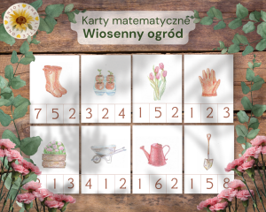 Karty językowe & matematyczne: Wiosenny ogród