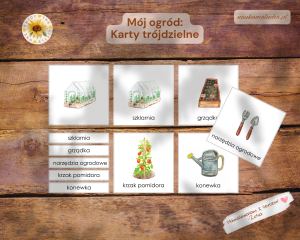 Karty trójdzielne: Mój ogród