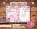 Namalowane karty pracy: Walentynki dla dzieci 3-5 lat