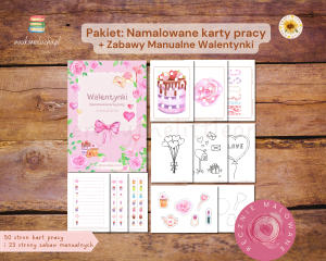 Pakiet karty pracy i zabawy manualne: Walentynki