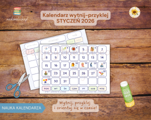 Kalendarz: Wytnij i przyklej! Styczeń
